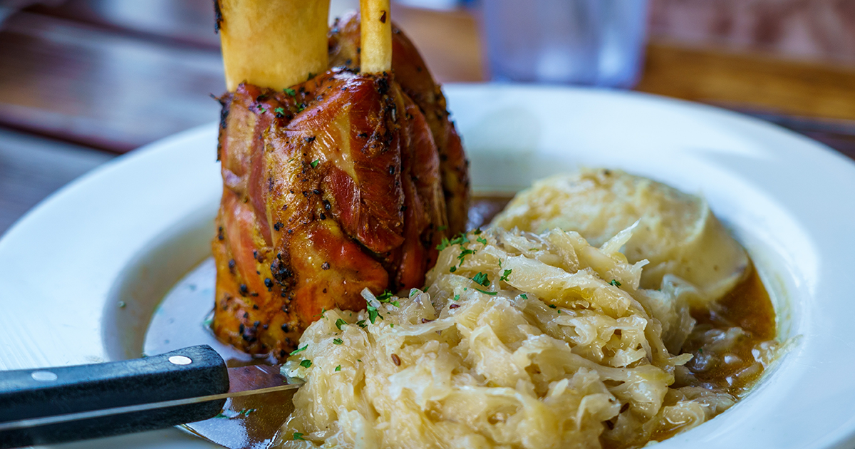 Lamb Shanks with Cabbage and Mashed Potatoes - Ziggys